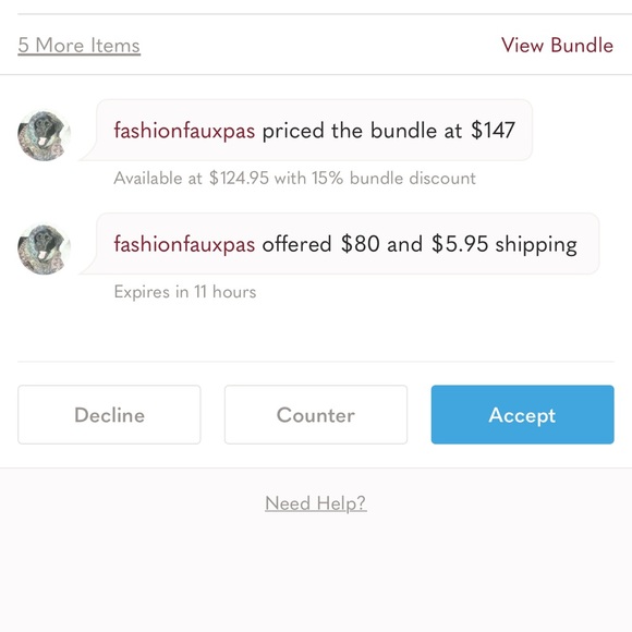 Under the “active offers” in our messages, we only see 1 or 2 items of a bundle. - Picture 2 of 2
